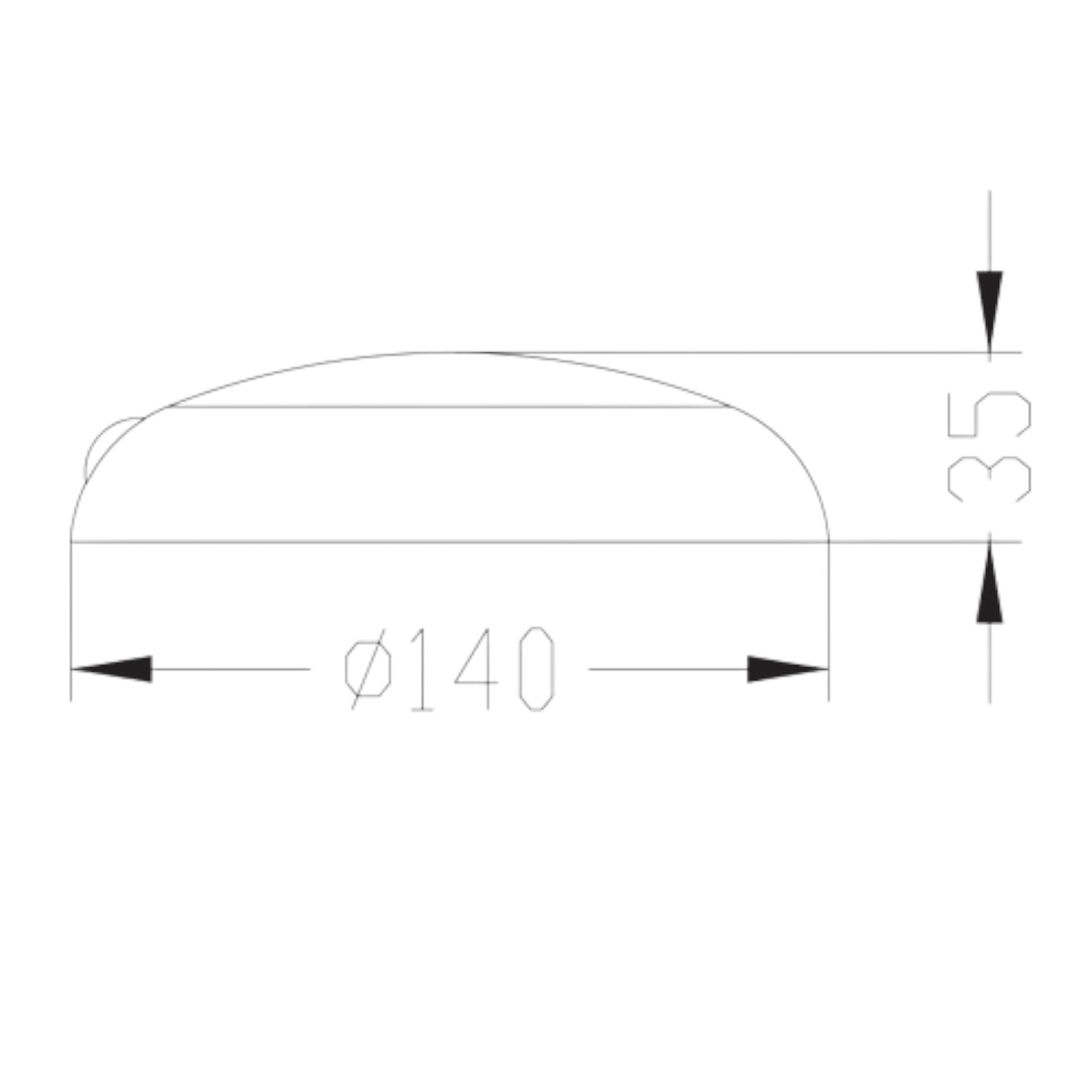 Pactrade Marine Boat LED Round Ceiling Light III ODM With On Off Switch