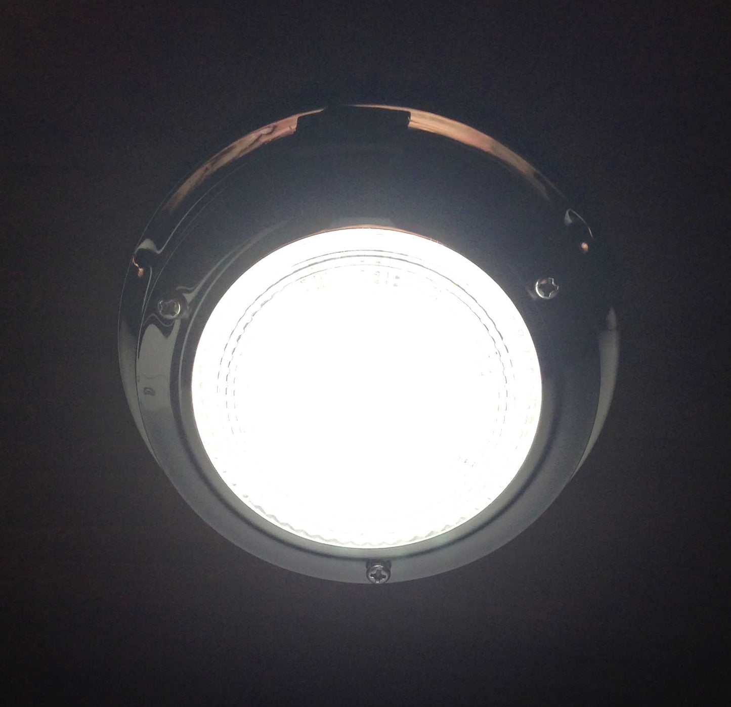 Pactrade Marine Interior Ceiling Dome Light 12V Boat RV Room Cabin Surface Mount Stainless Steel 304 Build-in Rocker Switch ON/OFF Clear Polycarbonate Lens (4-1/4", LED: Cool White)