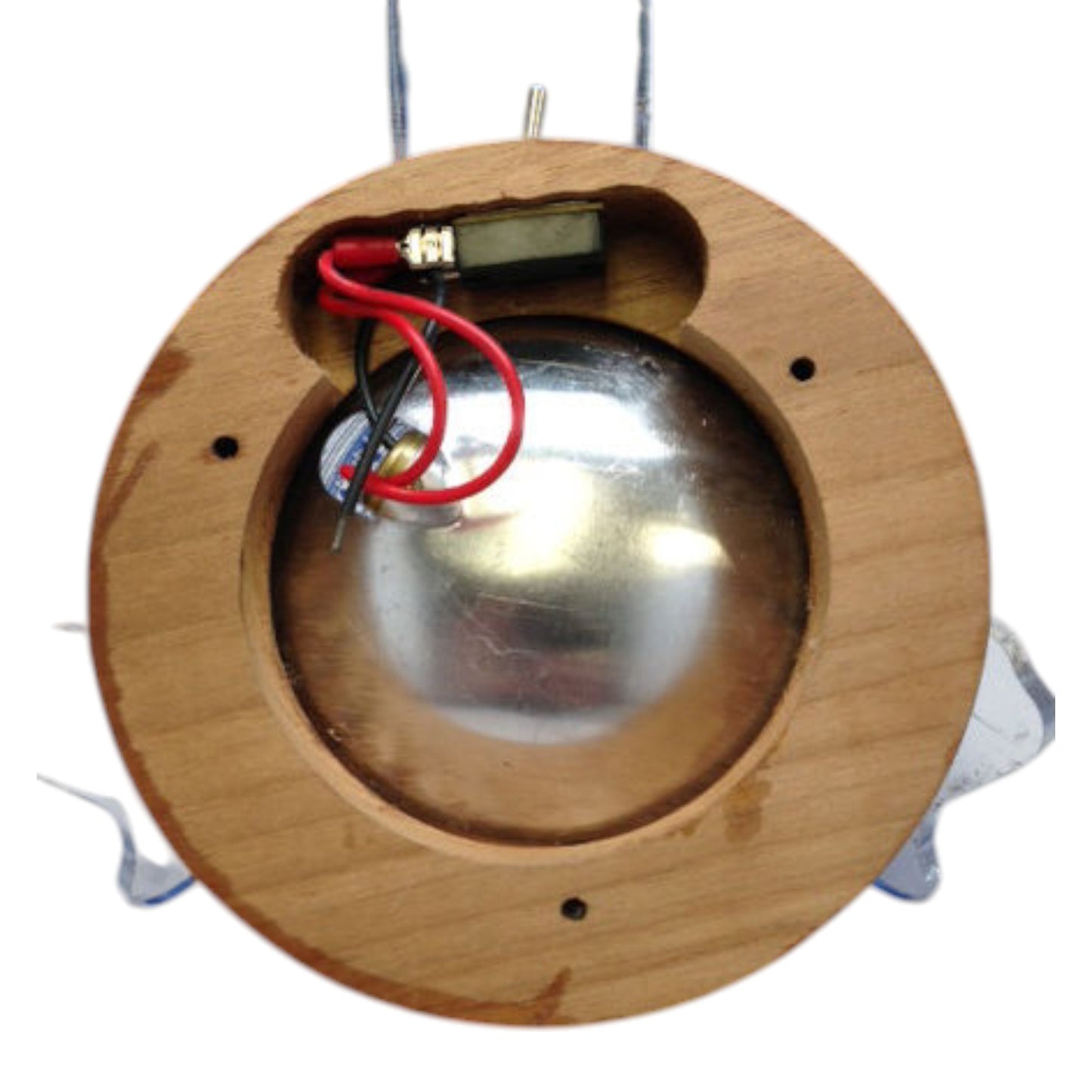 Pactrade Marine Boat 4" Dome Light PC Lens Brass Ring Teak Base Housing 15W Bulb