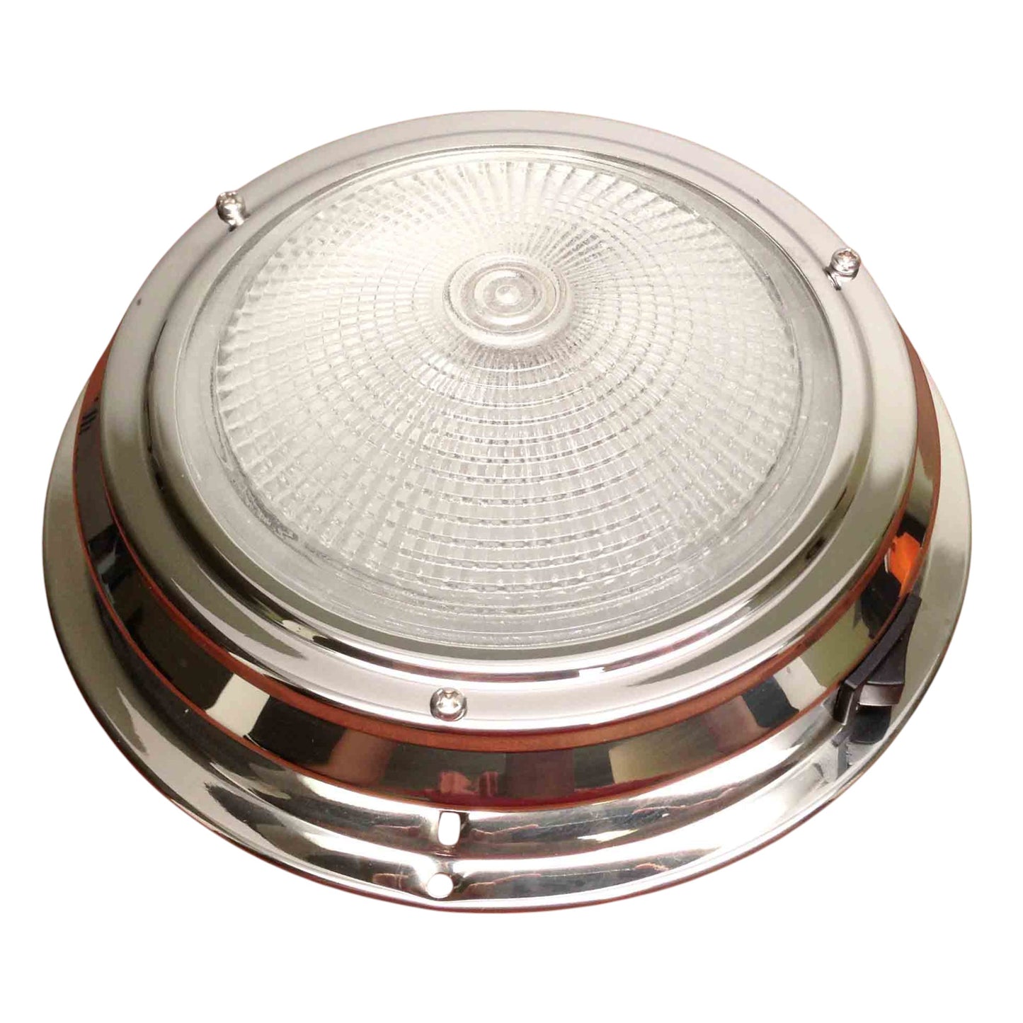 Pactrade Marine Boat 5" Lens Accent Dome Light Stainless Steel with Toggle Switch