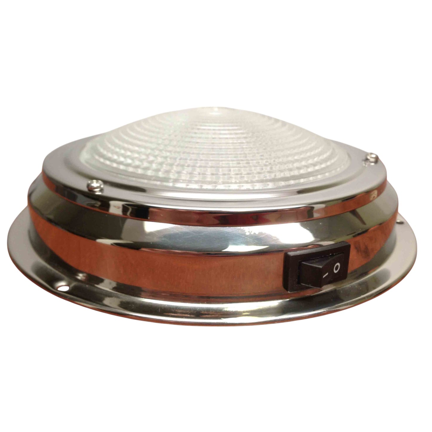 Pactrade Marine Boat 5" Lens Accent Dome Light Stainless Steel with Toggle Switch