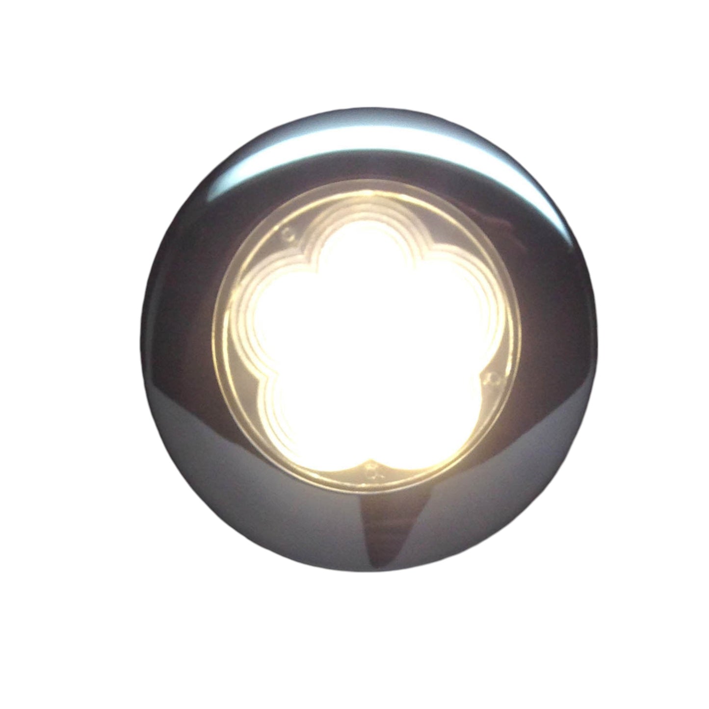 Pactrade Marine Boat 6 LED Warm White Ceiling Courtesy Light Stainless Steel Rim Flush
