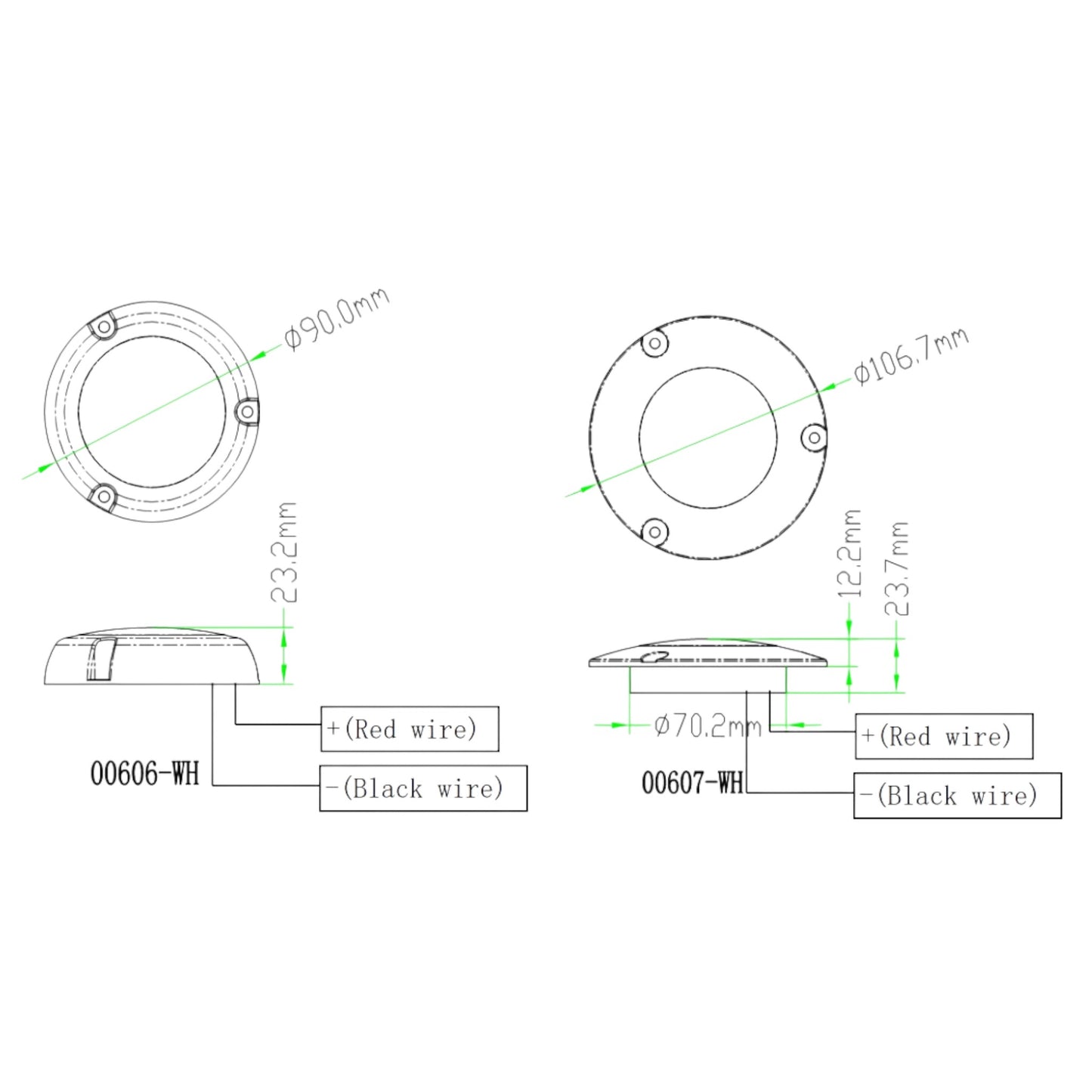 Pactrade Marine Boat Bright Dimmable LED Cockpit Light Surface Mount Ceiling