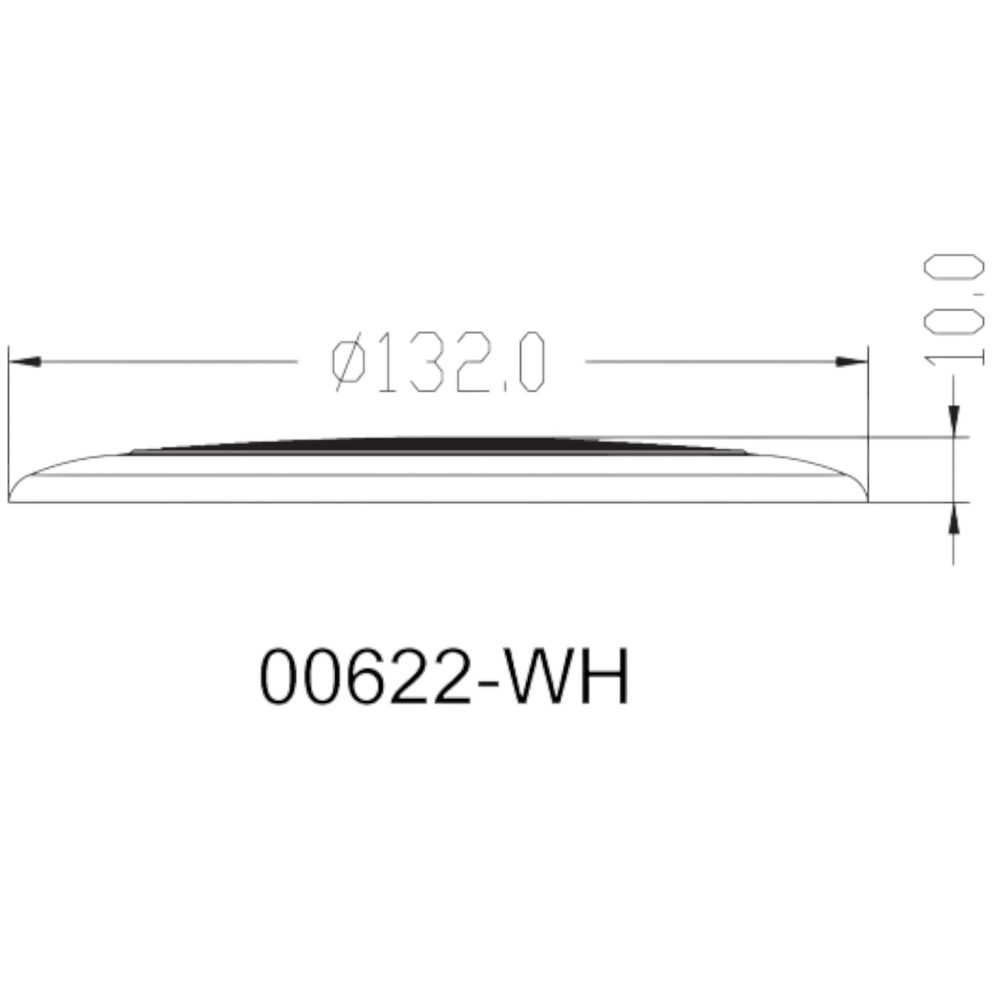 Pactrade Marine Boat LED Bright Super Slim Ceiling Light 4"D Surface Mount Easy Install