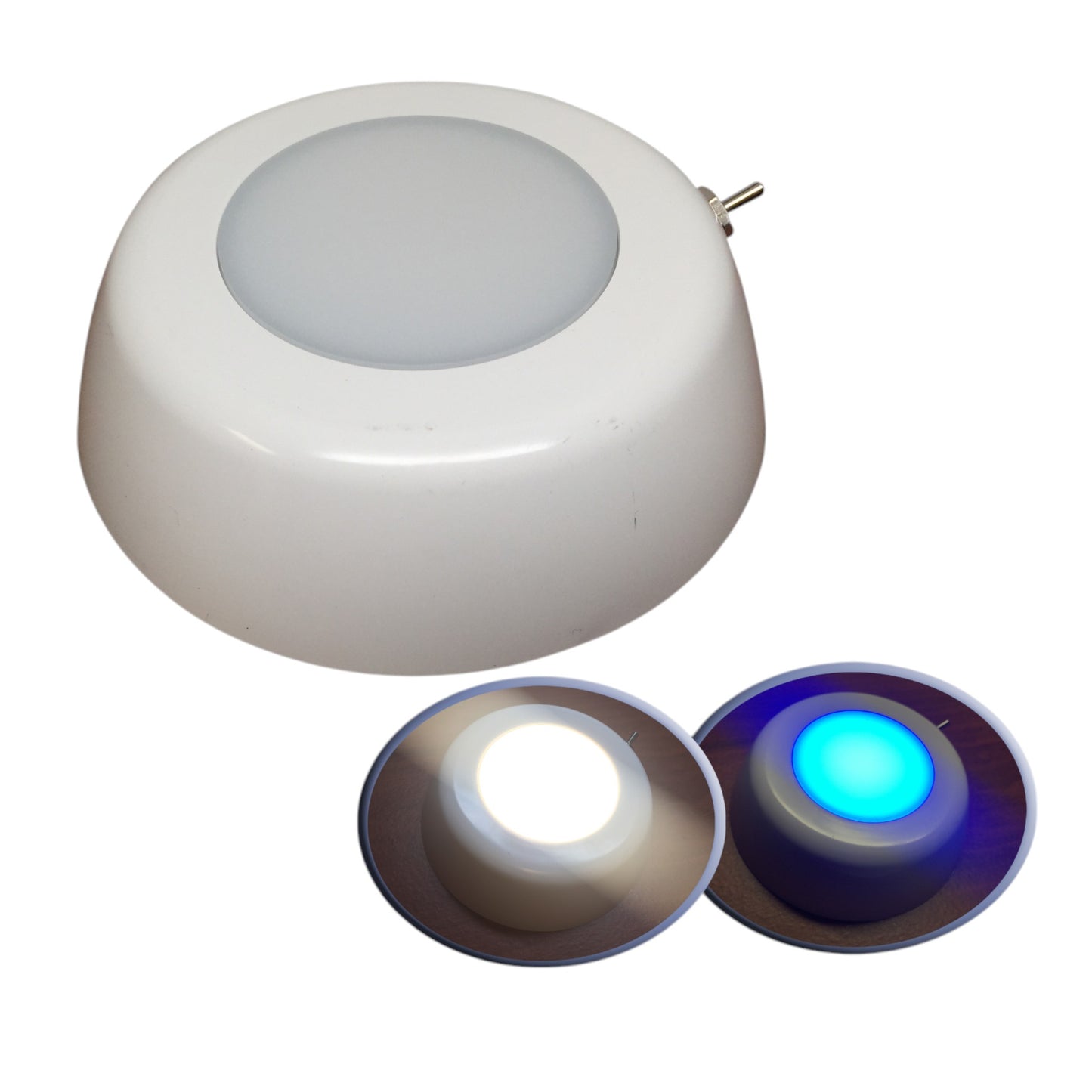 Pactrade Marine Boat Warm White & Blue LED Ceiling Light Glare Free Lens PC Housing Nacre