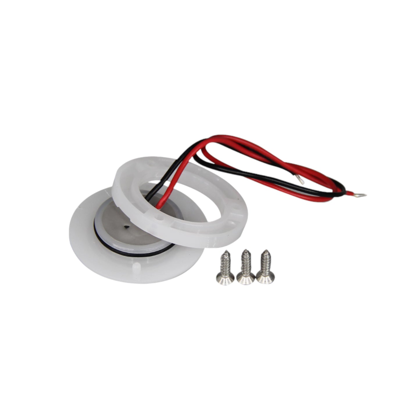 Pactrade Marine Boat Pontoon RV Round Surface Mount LED Stainless Steel Courtesy Light 360° 10-30v (Blue)