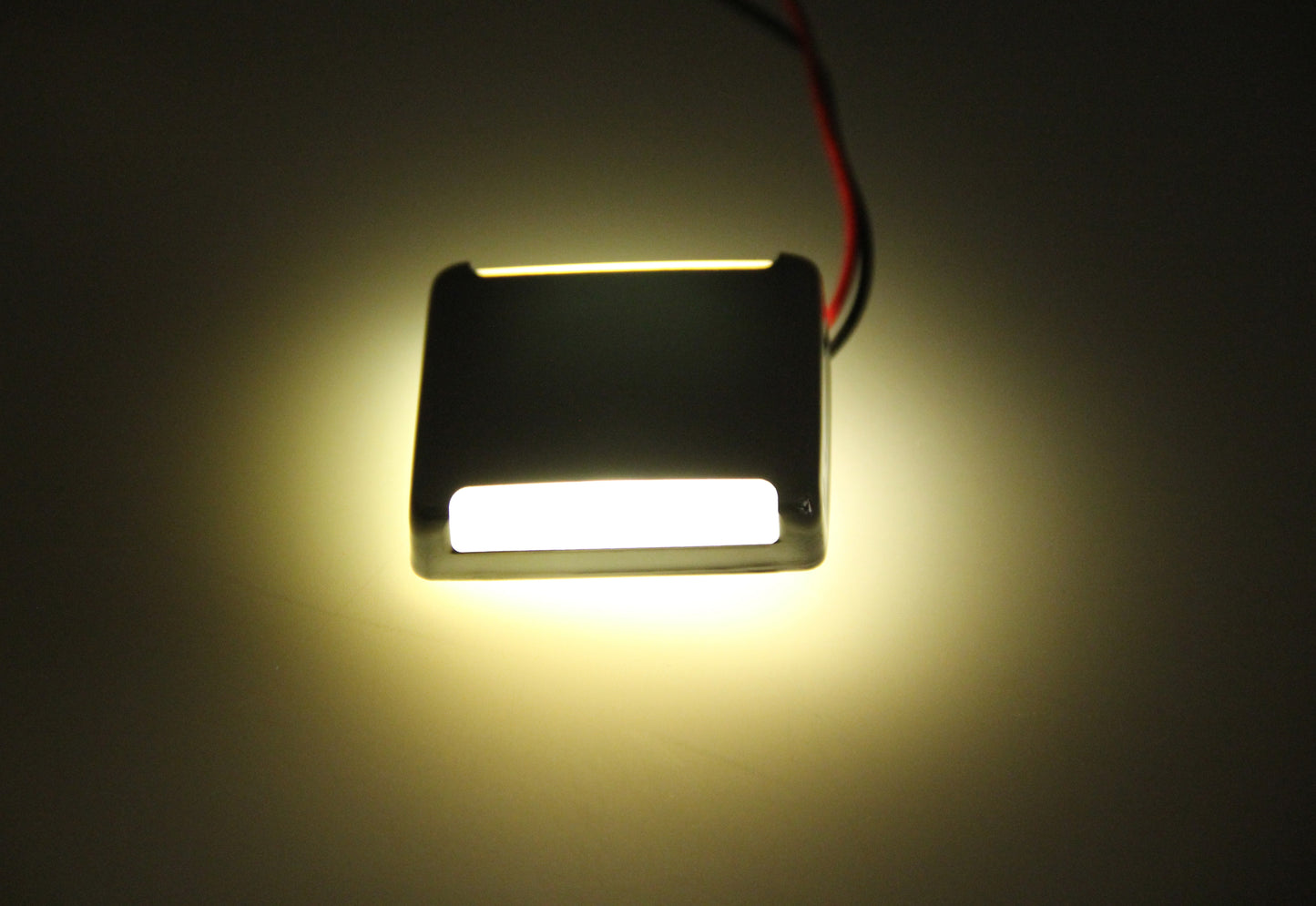 Pactrade Marine Boat Auto RV Trailer Stainless Steel LED Courtesy Square 90° Downward and 90° Upward Light (White)