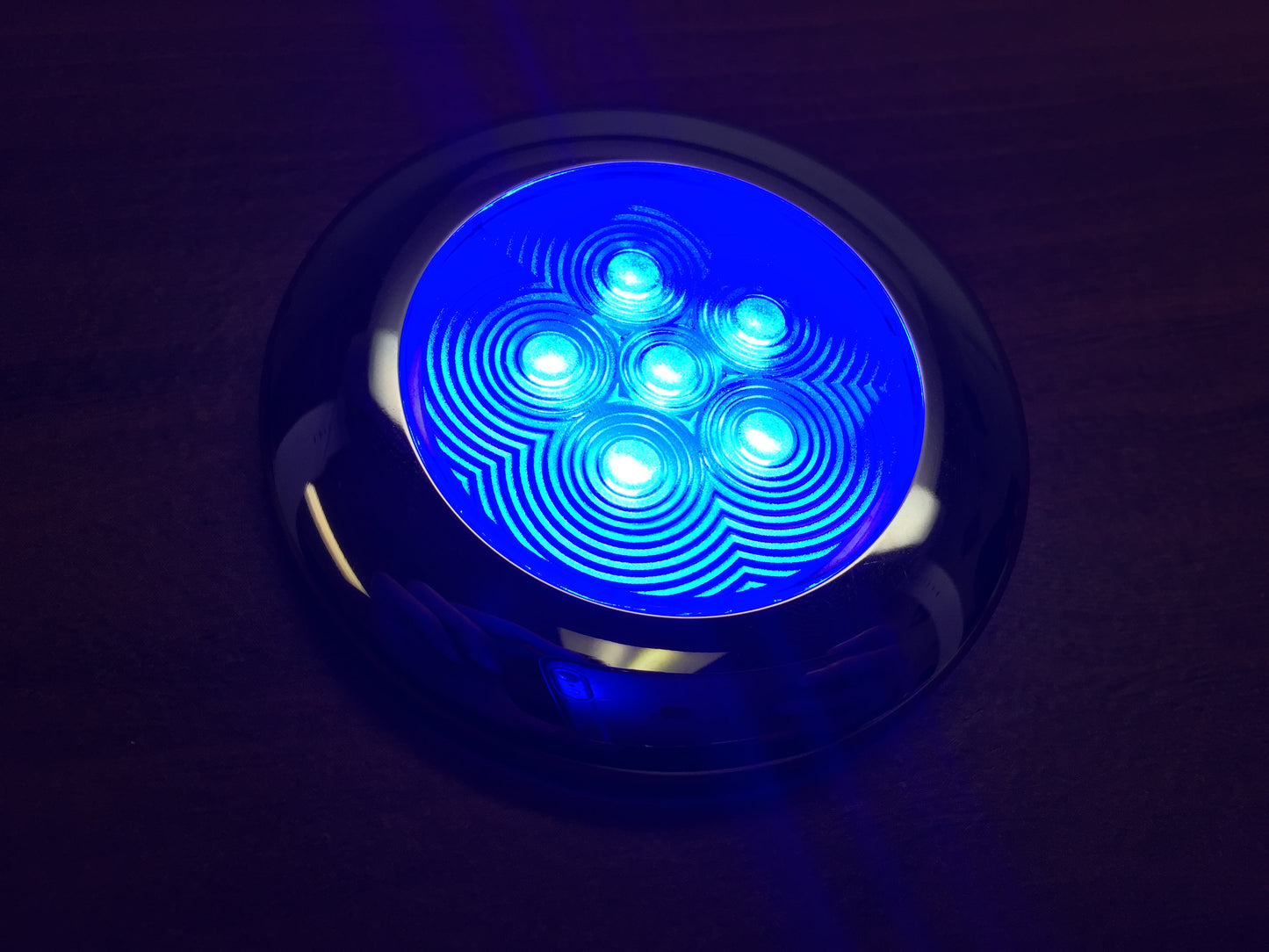 Pactrade Marine Boat Blue LED Ceiling Light SS304 Housing Surface Mount 12V 17LM 6 LEDs