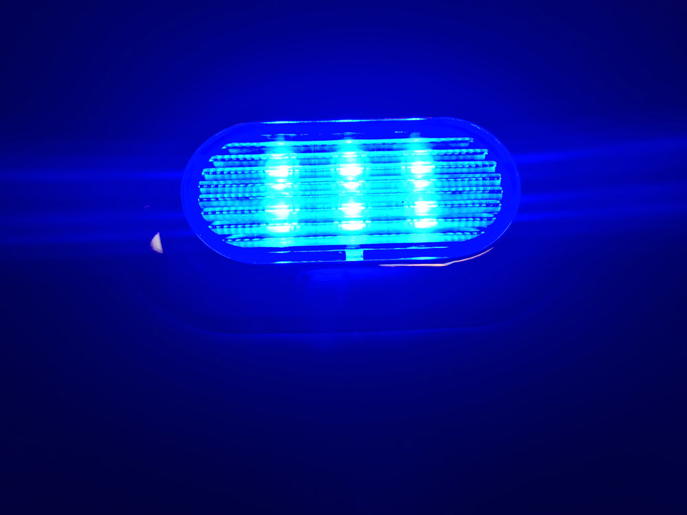 Pactrade Marine Boat Blue LED Strip Light 73LM Surface Mount 12V 1.2W IP67 4500k 4.2X0.8
