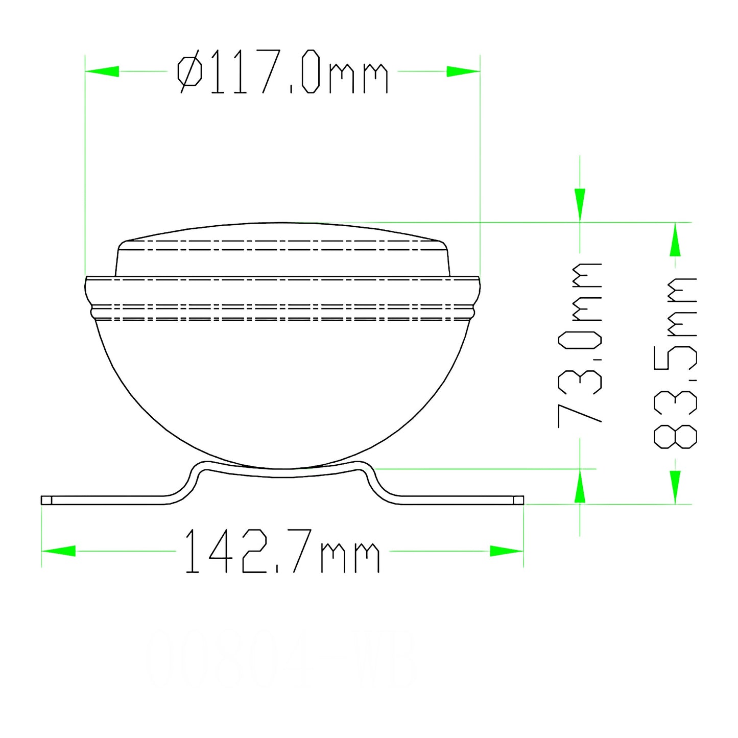 Pactrade Marine Boat Spreader Light Replacement Bright 55W 12V Fixed Mounting Halogen