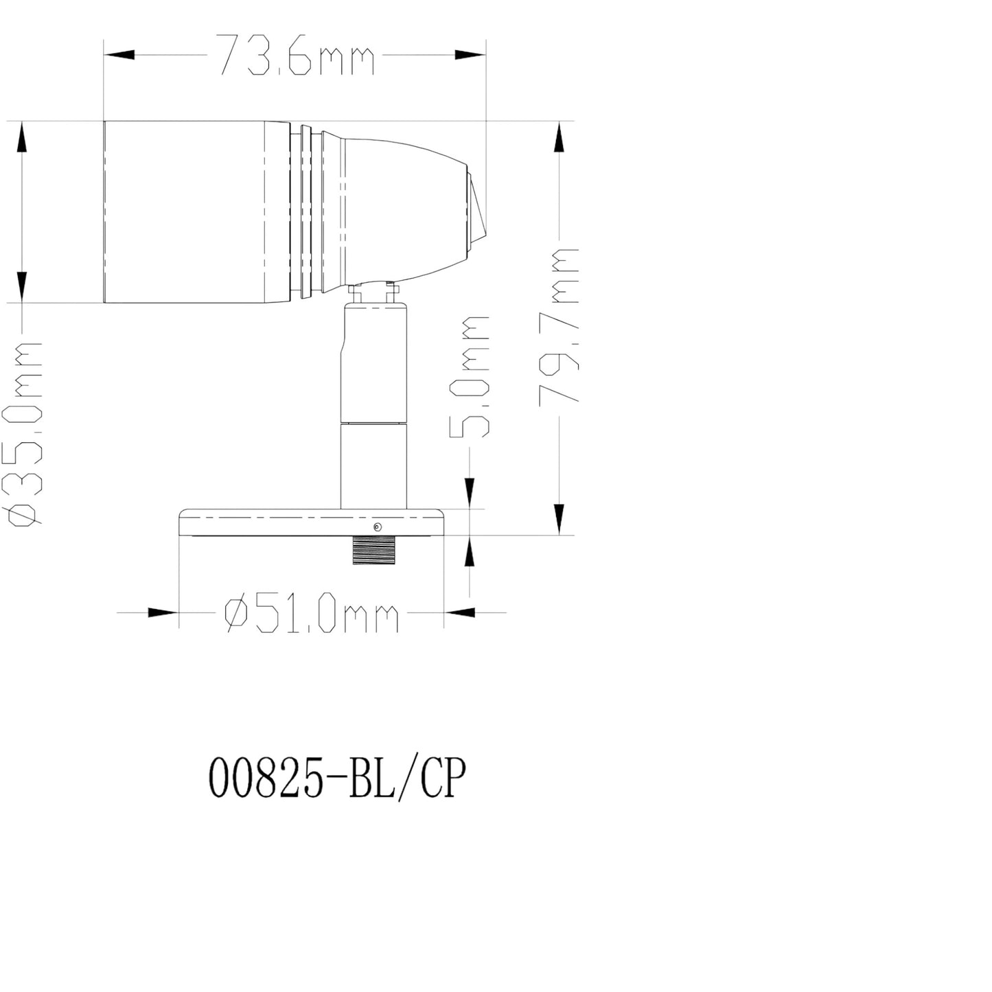 Pactrade Marine Accent LED Chrome Plated Brass Reading Light Marine Boat 2W 52 Lumens