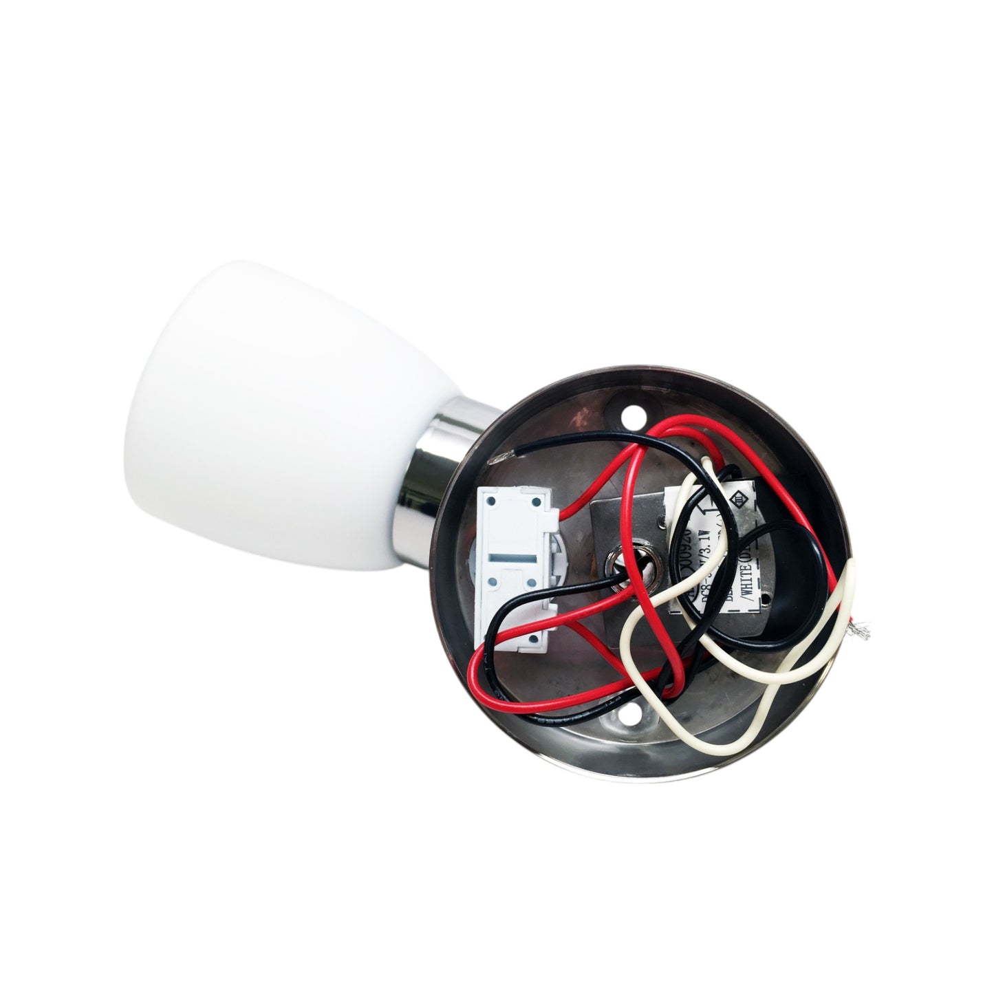 Pactrade Marine RV LED Swivel Reading Light SS304 92LM 3.1W Glass Shade Surface Mount Warm White