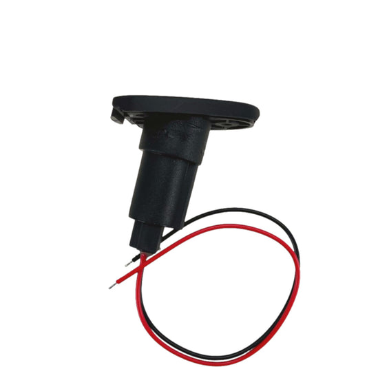 Pactrade Marine Boat 2-Prong Nylon Navigation Stern Light Pole Base Black Cover Socket Plug-in 3/4" Pole Flag Pole (Tear Drop - 15 Degrees)