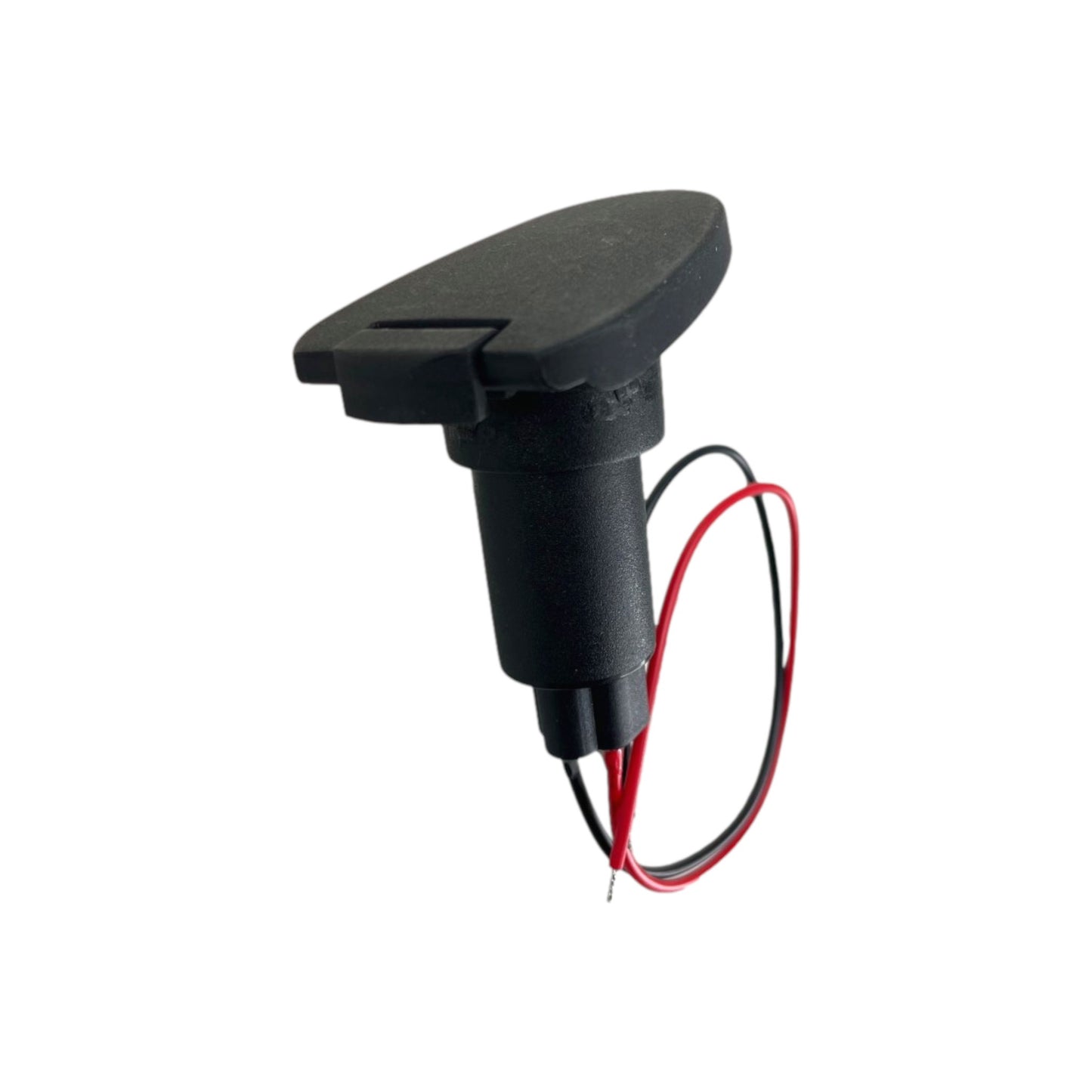 Pactrade Marine Boat 2-Prong Nylon Navigation Stern Light Pole Base Black Cover Socket Plug-in 3/4" Pole Flag Pole (Tear Drop - 15 Degrees)