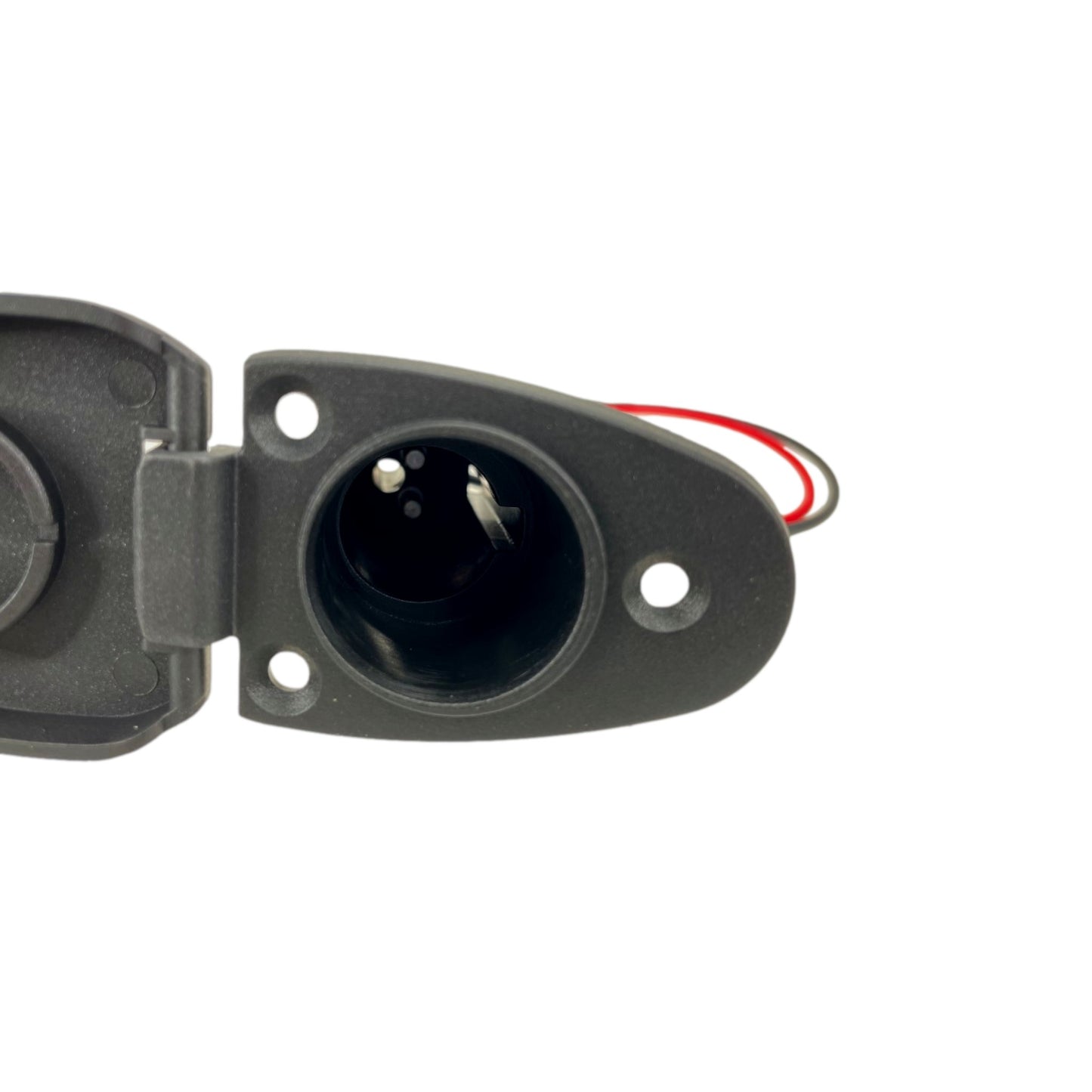 Pactrade Marine Boat 2-Prong Nylon Navigation Stern Light Pole Base Black Cover Socket Plug-in 3/4" Pole Flag Pole (Tear Drop - 15 Degrees)