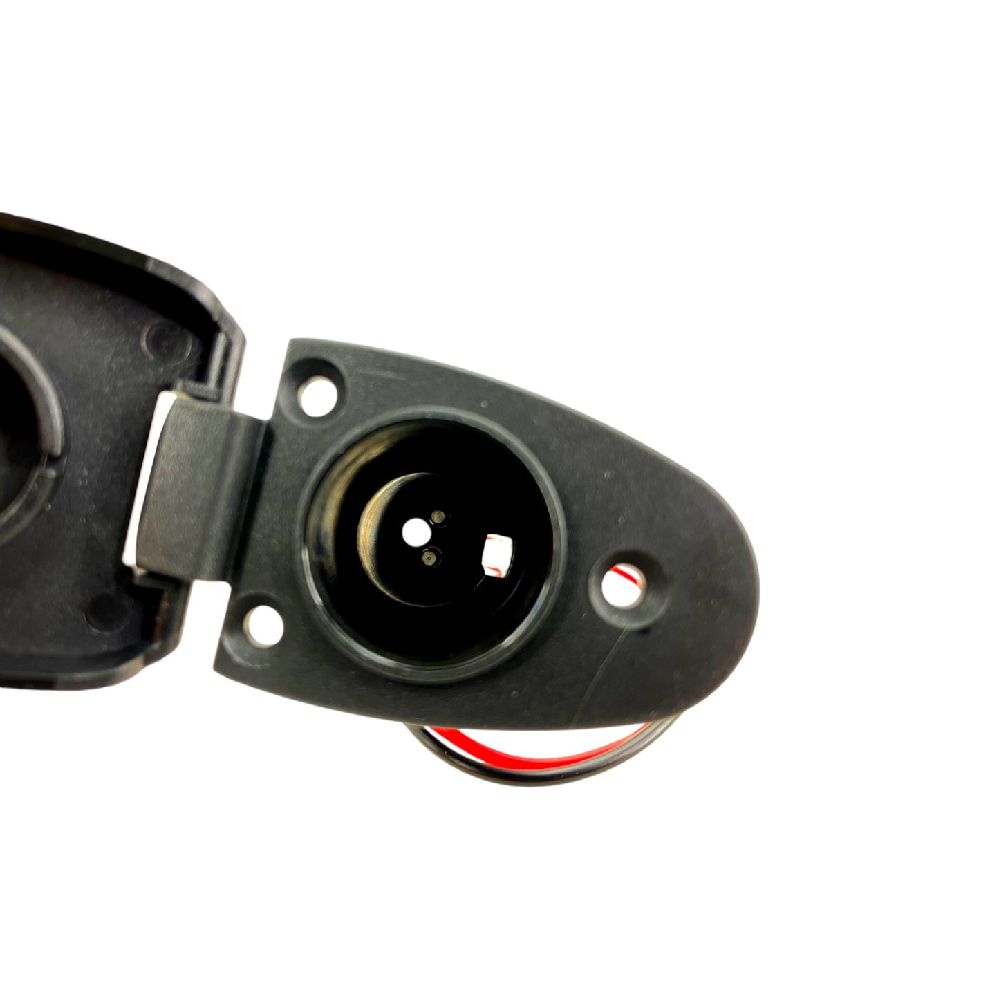 Pactrade Marine Boat 2-Prong Nylon Navigation Stern Light Pole Base Black Cover Socket Plug-in 3/4" Pole Flag Pole (Oval - 15 Degrees)