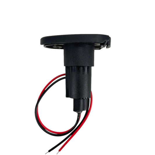 Pactrade Marine Boat 2-Prong Nylon Navigation Stern Light Pole Base Black Cover Socket Plug-in 3/4" Pole Flag Pole (Oval - 15 Degrees)