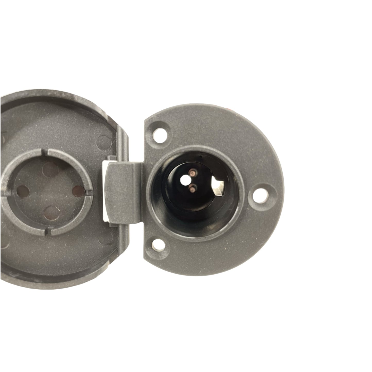 Pactrade Marine Boat 2-Prong Nylon Navigation Stern Light Pole Base Black Cover Socket Plug-in 3/4" Pole Flag Pole (Round - 90 Degrees)