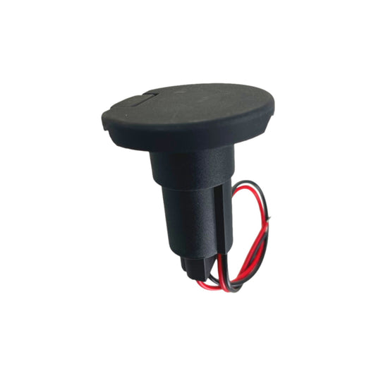 Pactrade Marine Boat 2-Prong Nylon Navigation Stern Light Pole Base Black Cover Socket Plug-in 3/4" Pole Flag Pole (Round - 90 Degrees)