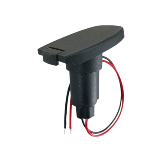 Pactrade Marine Boat 2-Prong Nylon Navigation Stern Light Pole Base Black Cover Socket Plug-in 3/4" Pole Flag Pole (Rectangle - 15 Degrees)