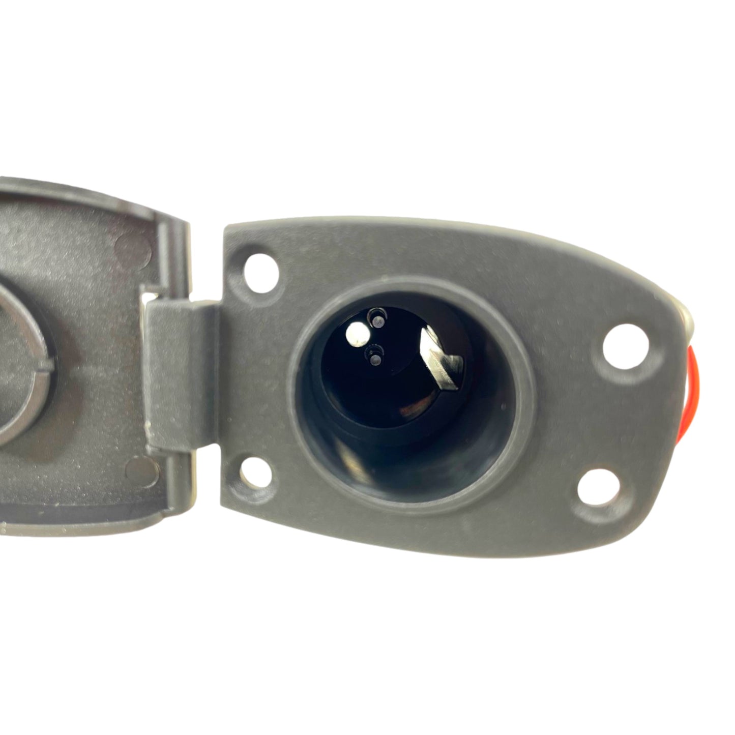 Pactrade Marine Boat 2-Prong Nylon Navigation Stern Light Pole Base Black Cover Socket Plug-in 3/4" Pole Flag Pole (Rectangle - 15 Degrees)