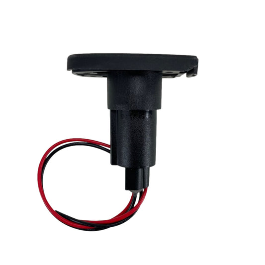 Pactrade Marine Boat 2-Prong Nylon Navigation Stern Light Pole Base Black Cover Socket Plug-in 3/4" Pole Flag Pole (Rectangle - 90 Degrees)