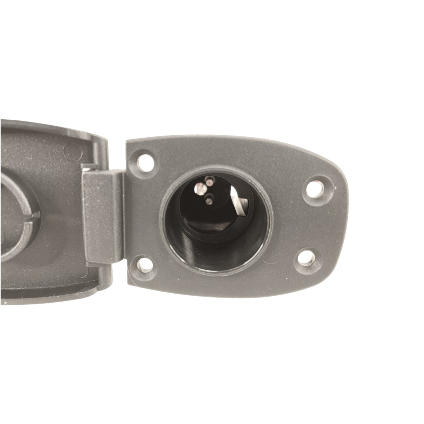 Pactrade Marine Boat 2-Prong Nylon Navigation Stern Light Pole Base Black Cover Socket Plug-in 3/4" Pole Flag Pole (Rectangle - 90 Degrees)
