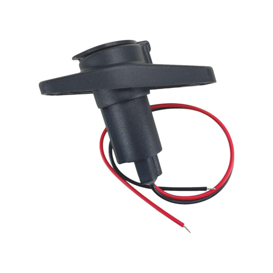 Pactrade Marine Boat 2-Prong Nylon Navigation Stern Light Pole Base Black Cover Socket Plug-in 3/4" Pole Flag Pole (Oval - 15 Degrees)