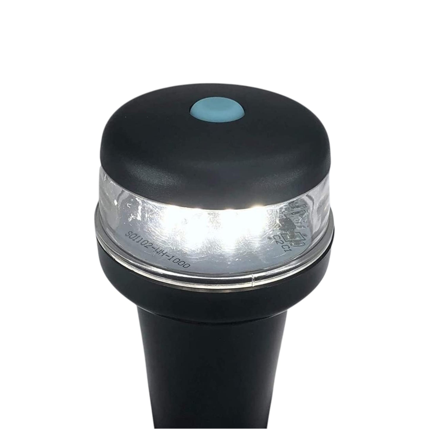 Pactrade Marine Black Housing Navigation Light Multiple Adapters Adjustable LED AA Battery Operated (White with Adapters)
