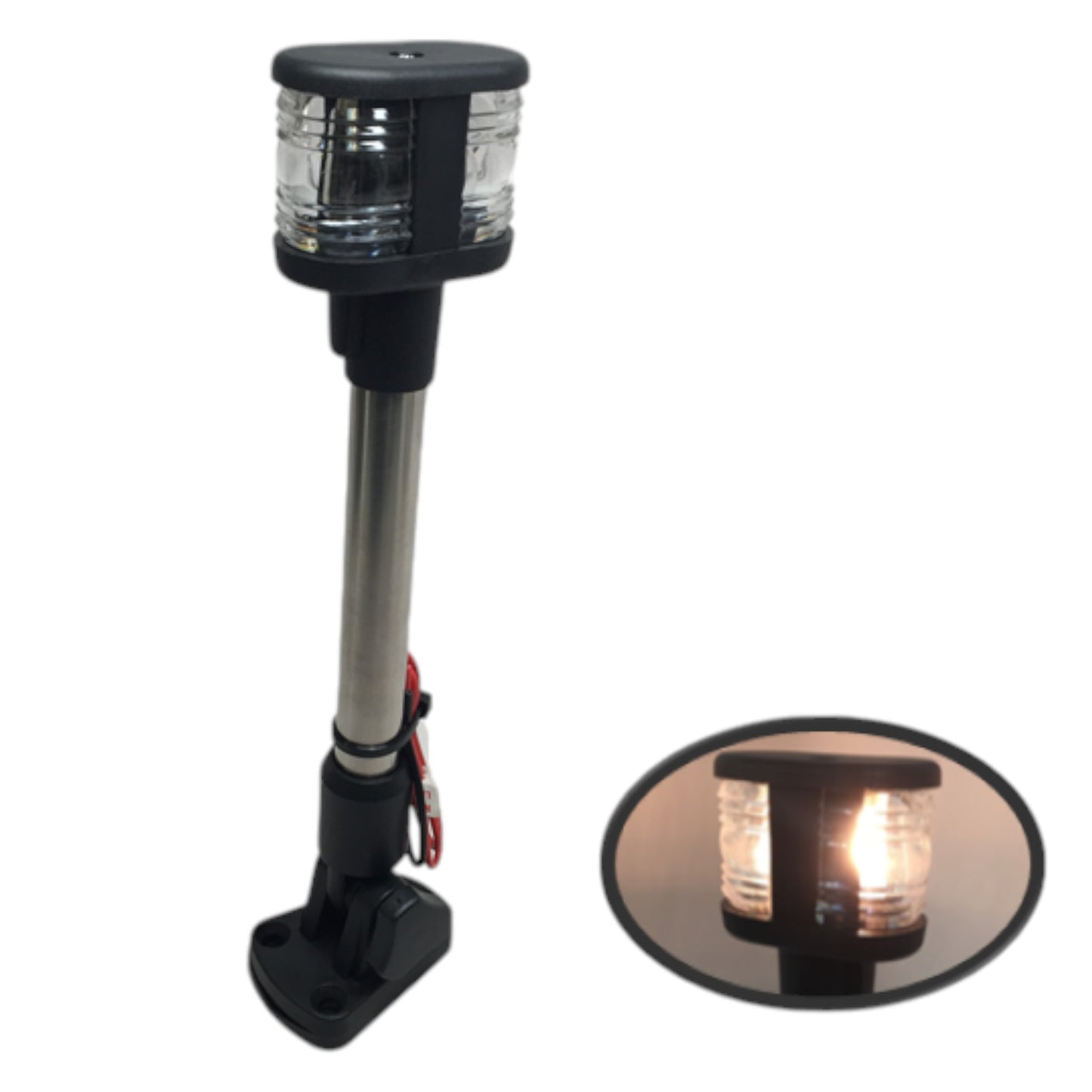 Pactrade Marine Boat Pontoon 11" Folding SS Anchor 2 x LED Navigation Light 12V