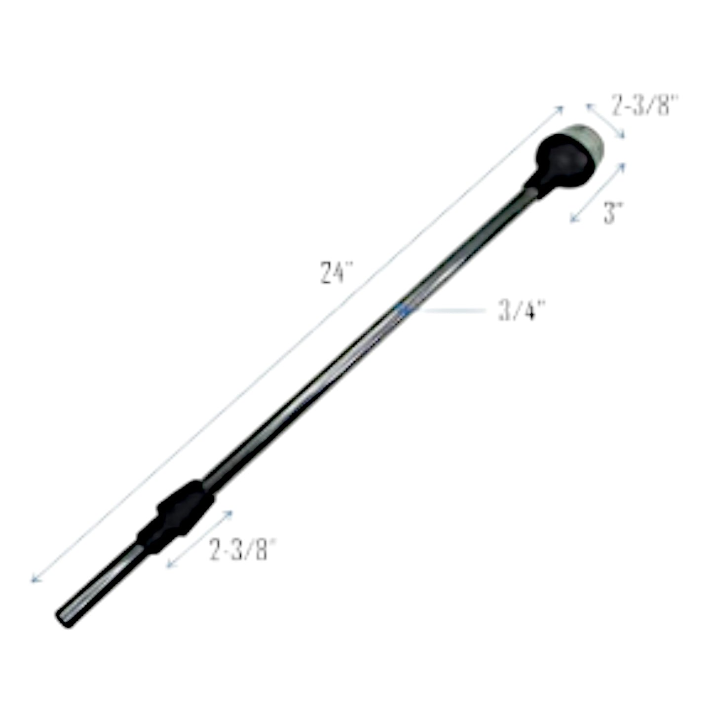 Pactrade Marine Boat LED All Round Anchor Plugin Light Pole 24" Collar USCG 93LM