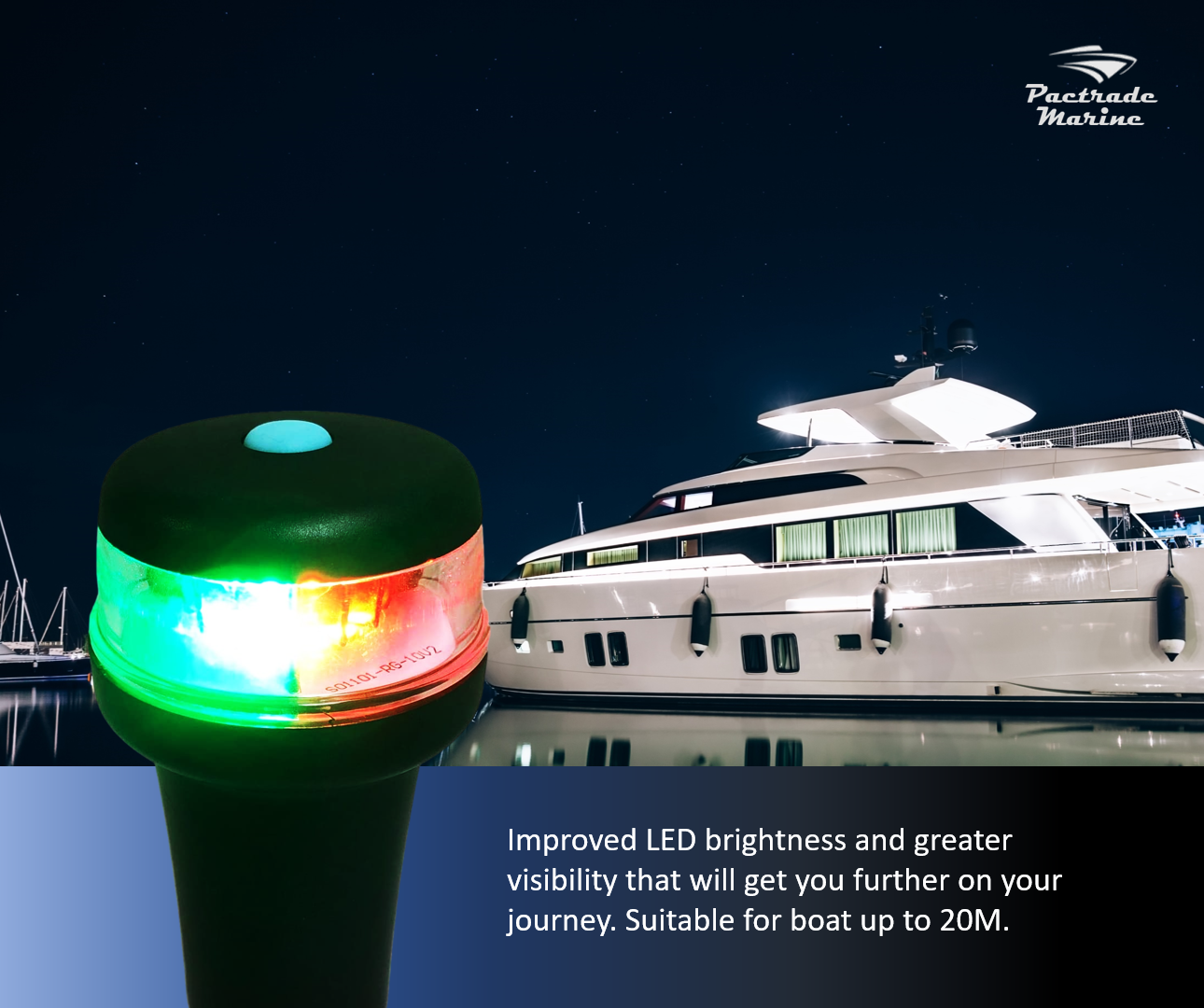 Pactrade Marine Black Housing Button Navigation Light Various Modes Magnetic Base Surface Mount LED 3 AA Battery Operated IP:67 CE RoHS Certified (Red and Green)