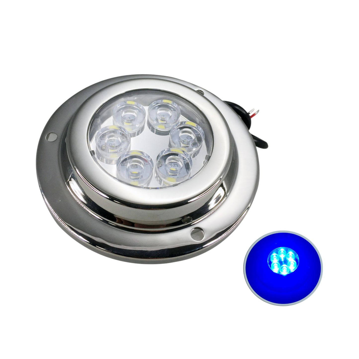 Pactrade Marine Boat Pontoon SS316 2W x 6 LED Blue Underwater Light 10-30V IP 68