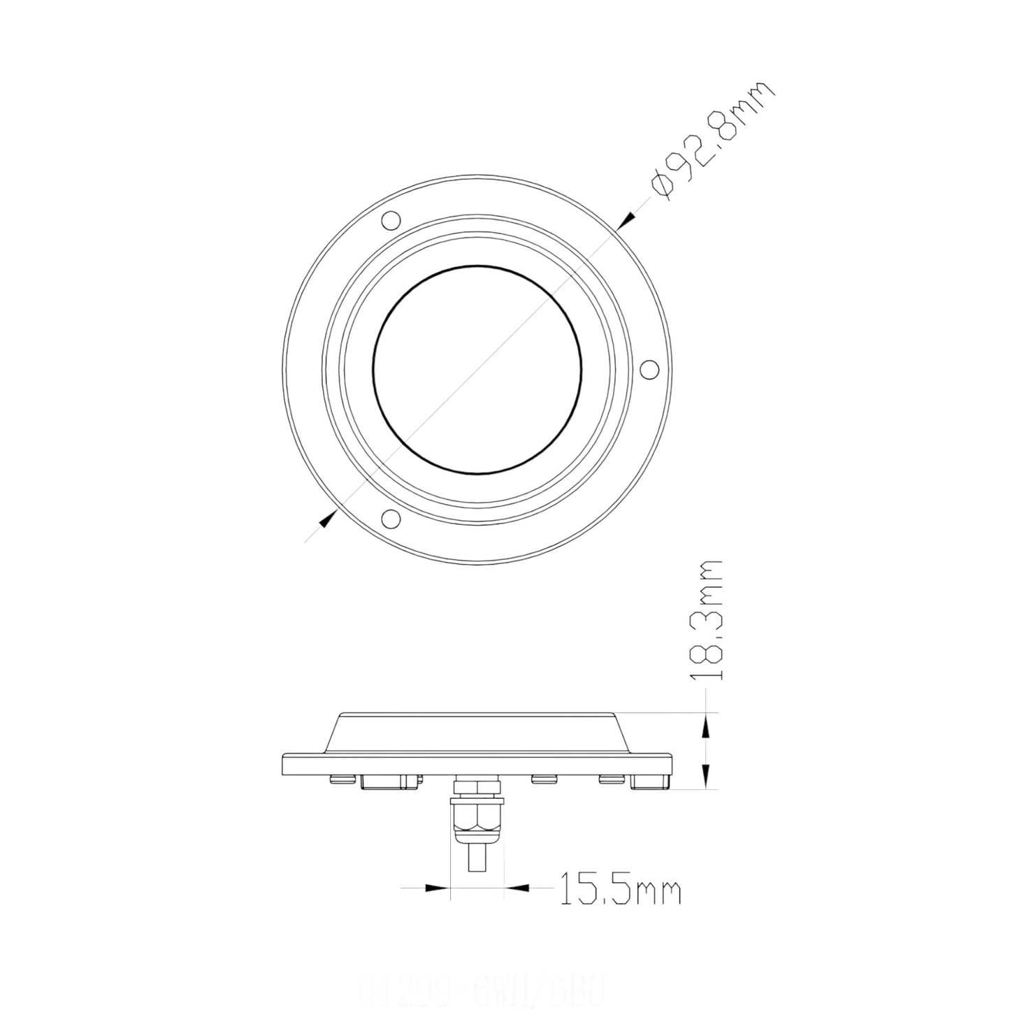 Pactrade Marine Boat SS316 LED White 6 x 2 W Underwater Light 10-30V IP 68