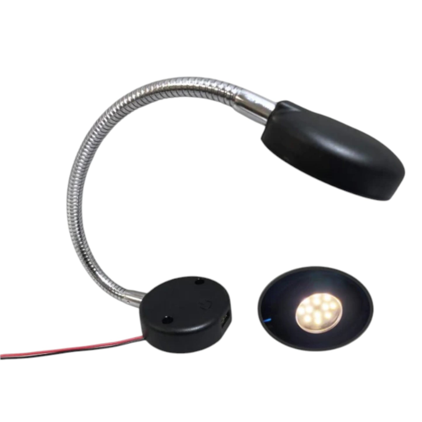 Pactrade Marine White LED Flexible Chart Reading Light USB Charger Touch Switch