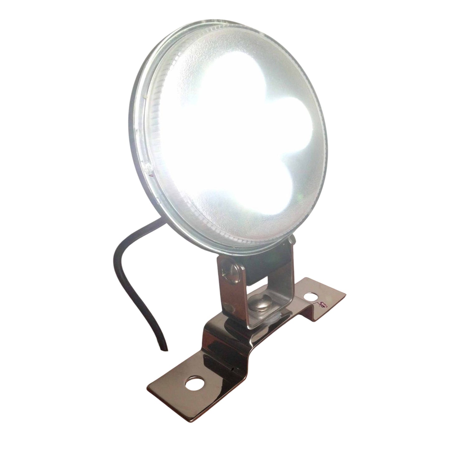 Pactrade Marine LED Aluminum Waterproof Spotlight Cool White Bracket Angle Rotation 12W 8-30VDC