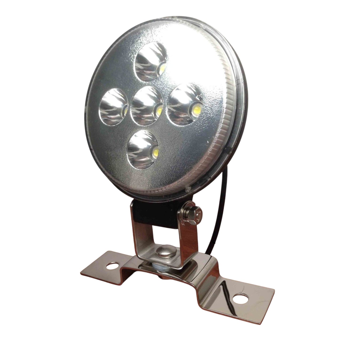 Pactrade Marine LED Aluminum Waterproof Spotlight Cool White Bracket Angle Rotation 12W 8-30VDC