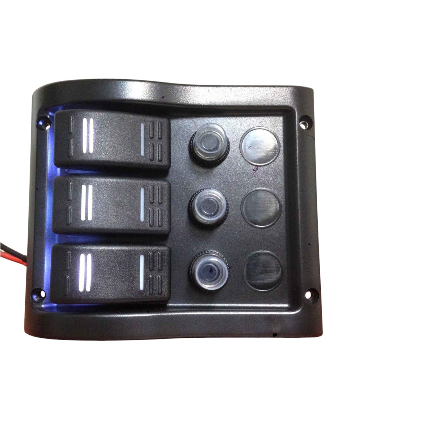 Pactrade Marine Boat 3 Gang Splashproof Switch Panel ODM Circuit Breaker with Caps