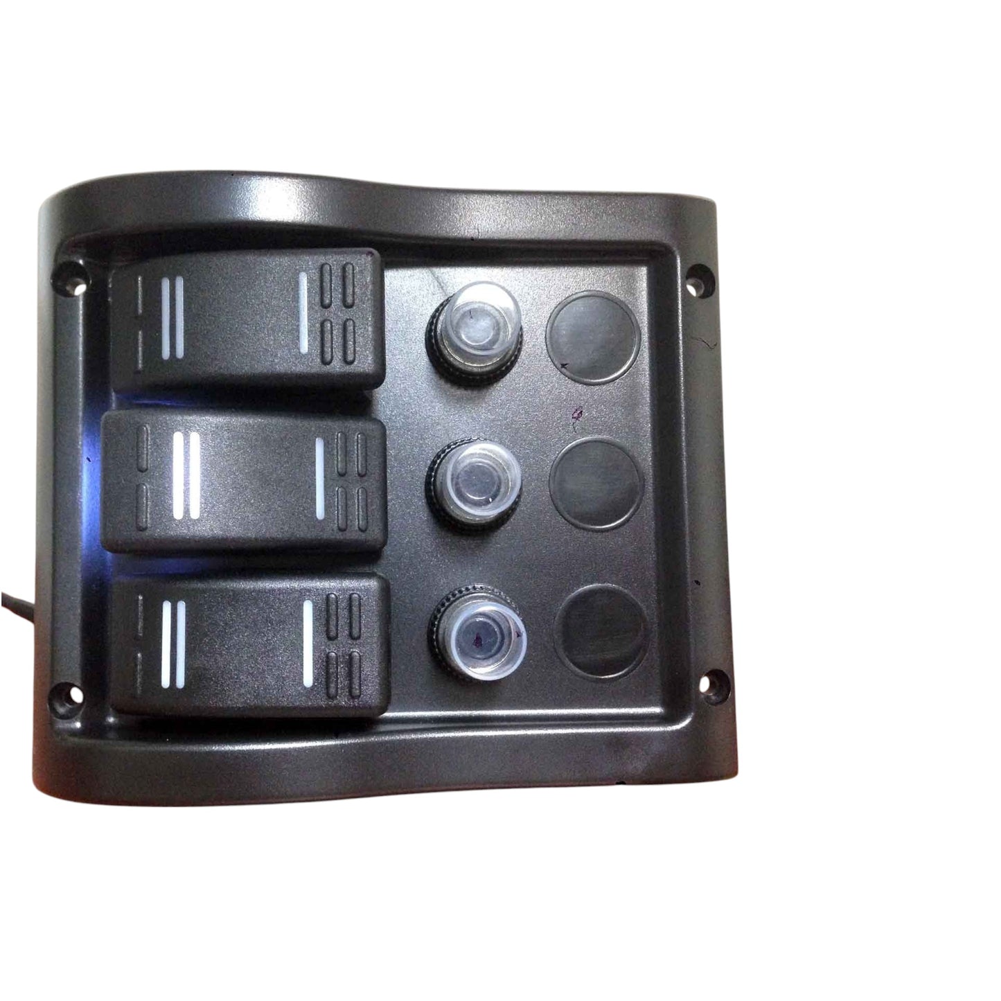 Pactrade Marine Boat 3 Gang Splashproof Switch Panel ODM Circuit Breaker with Caps