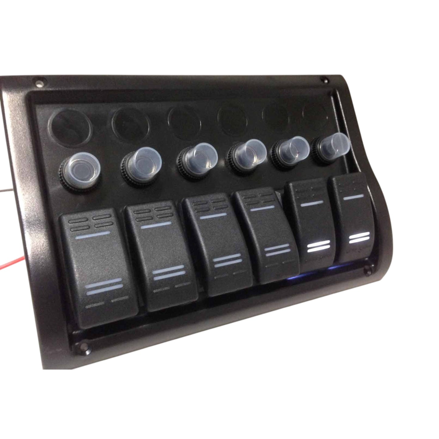 Pactrade Marine Boat 6 Gang Splashproof Switch Panel ODM Circuit Breaker with Caps