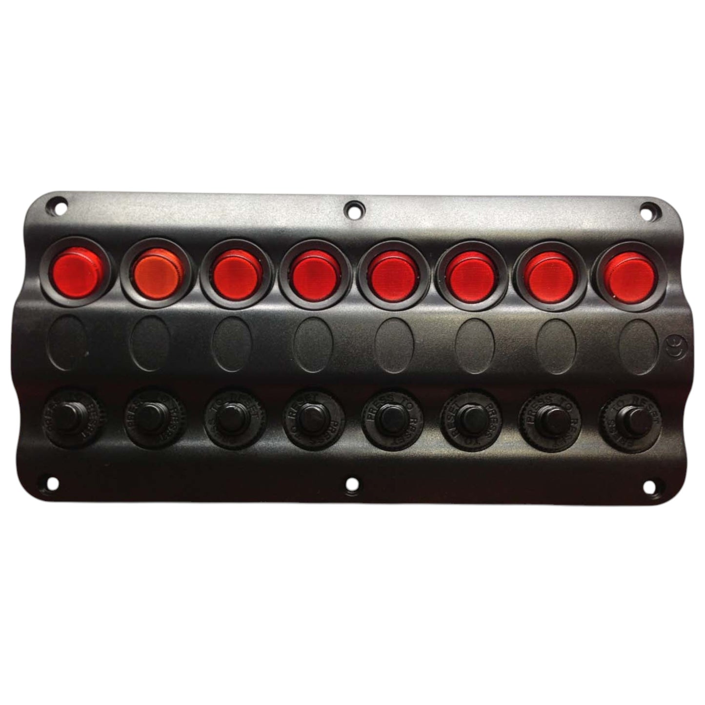 Pactrade Marine Boat Splashproof Wave Design 8 Gang Switch Panel UL LED Indicator