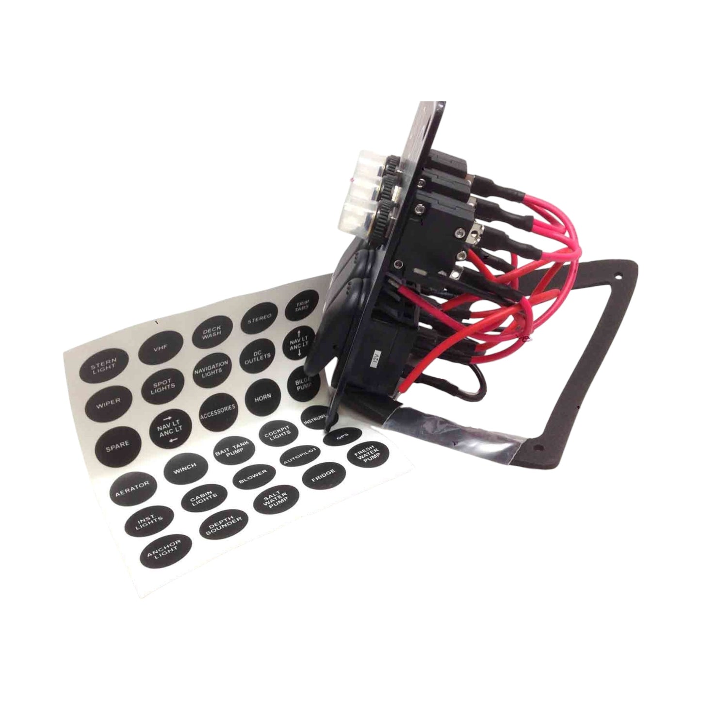 Pactrade Marine Boat 3 Gang Splashproof Switch Panel 12V ODM