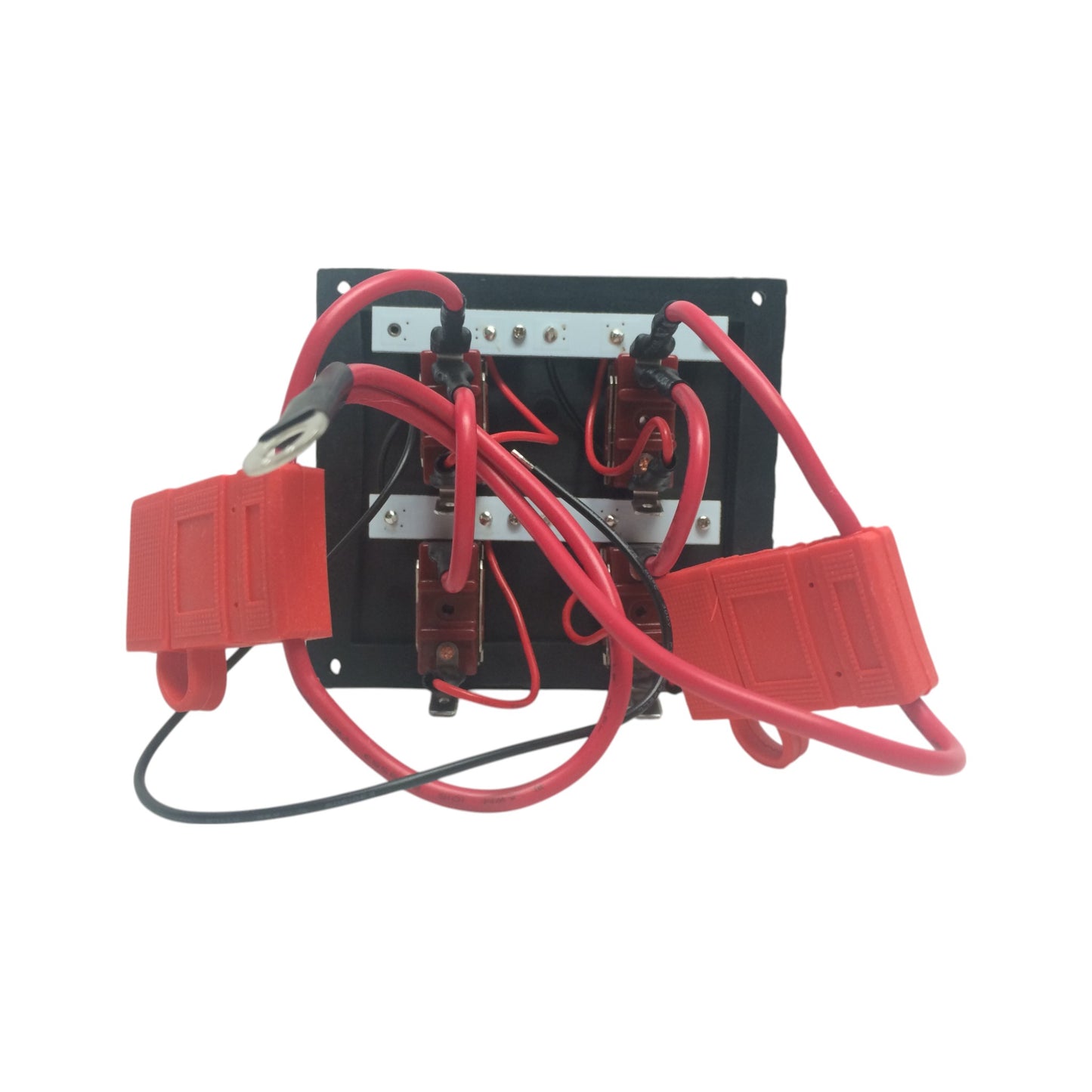 Pactrade Marine LED Waterproof Switch Panel with Fuses 15A x 2 Neoprene Cap Switch x 4, Black