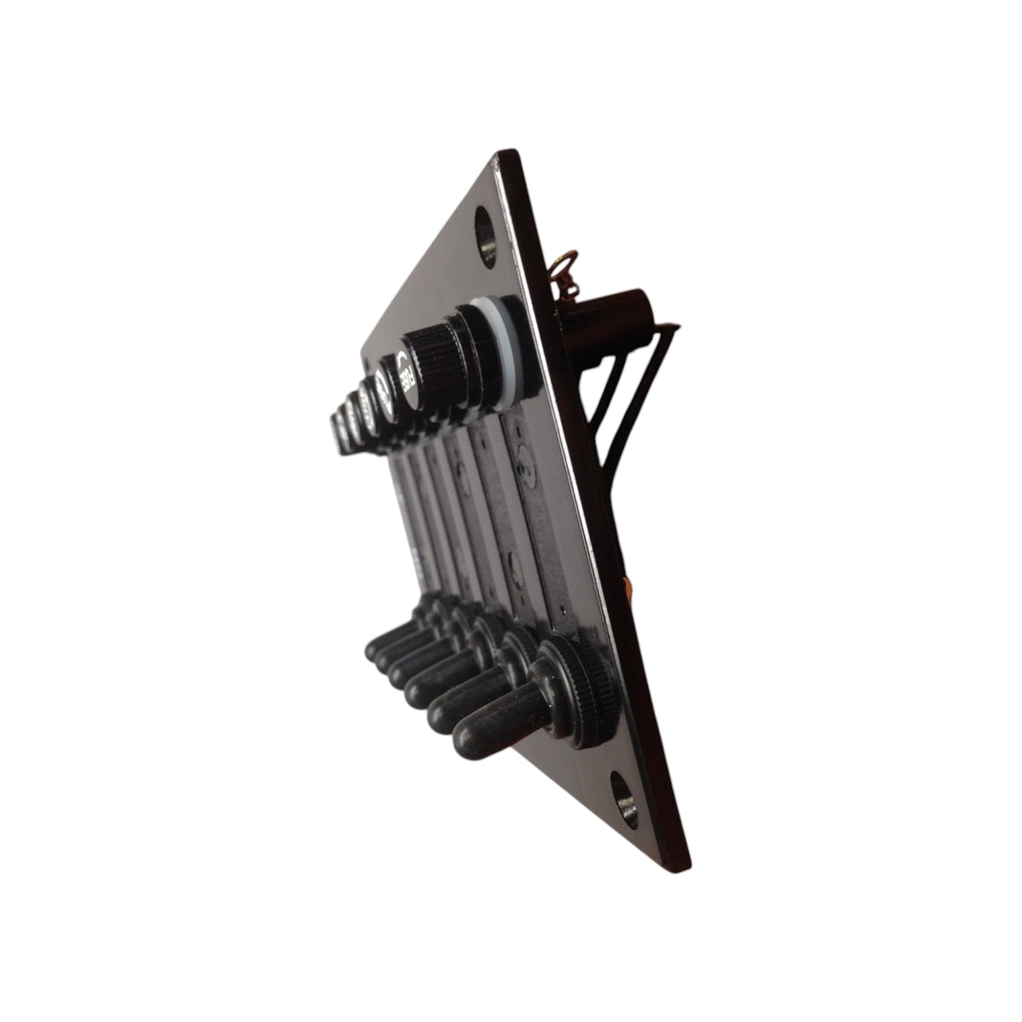 Pactrade Marine Boat 6 Gang Bakelite Plate Switch Panel with 5A Fuses Neoprene Toggle