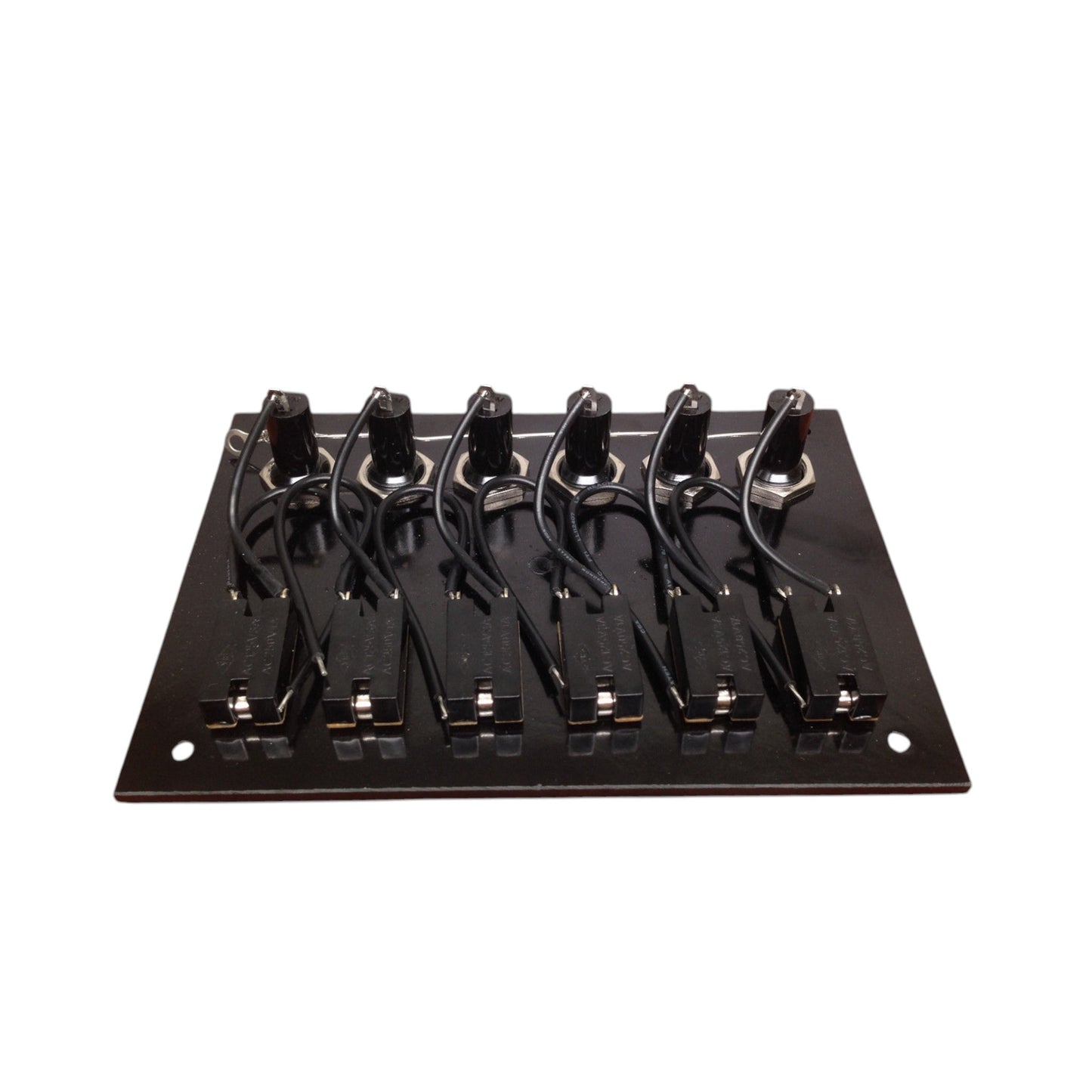 Pactrade Marine Boat 6 Gang Bakelite Plate Switch Panel with 5A Fuses Neoprene Toggle