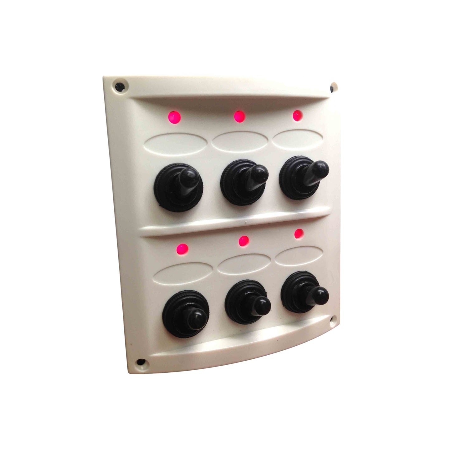 Pactrade Marine Boat 6 Gang Splash Proof Switch with Light Panel