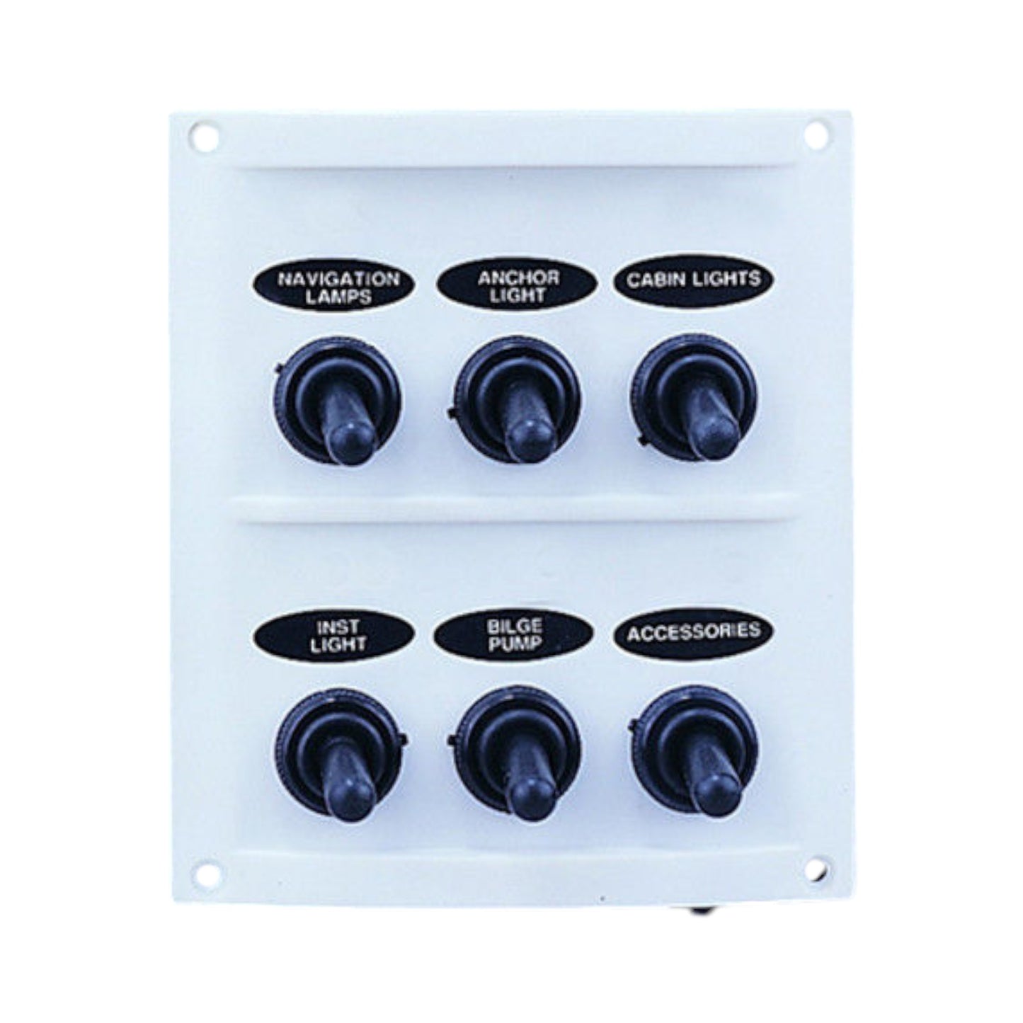 Pactrade Marine Boat 6 Gang Splashproof Switch White Panel ODM