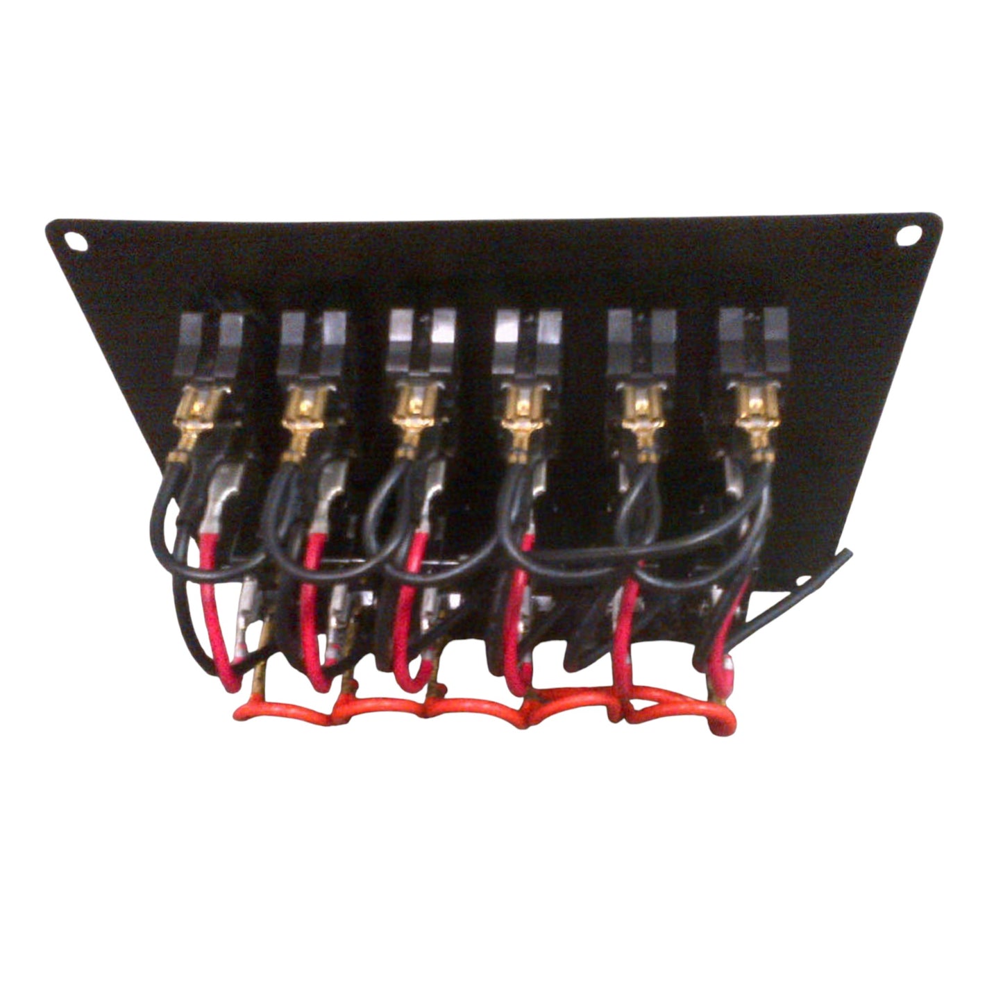 Pactrade Marine 6 Gang Switch Panel with Illuminated Switch 20 Preprinted Labels, 6.5" L x 2.5" H x 4.5" W