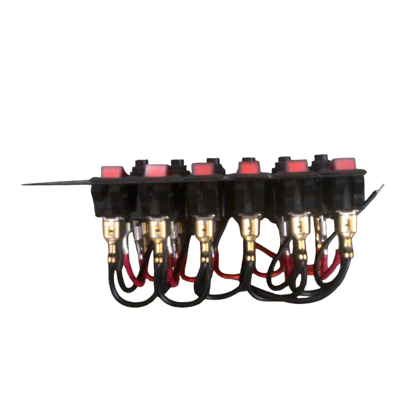 Pactrade Marine 6 Gang Switch Panel with Illuminated Switch 20 Preprinted Labels, 6.5" L x 2.5" H x 4.5" W