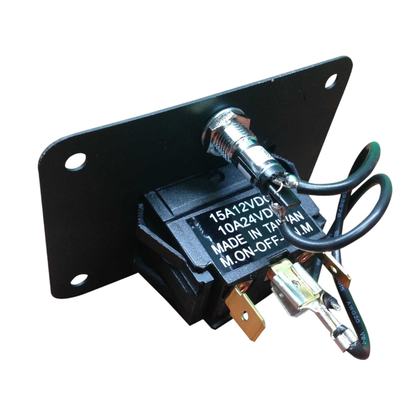 Pactrade Marine Boat Anchor Windlass Winch Switch Aluminum Plate 2 Way LED Light